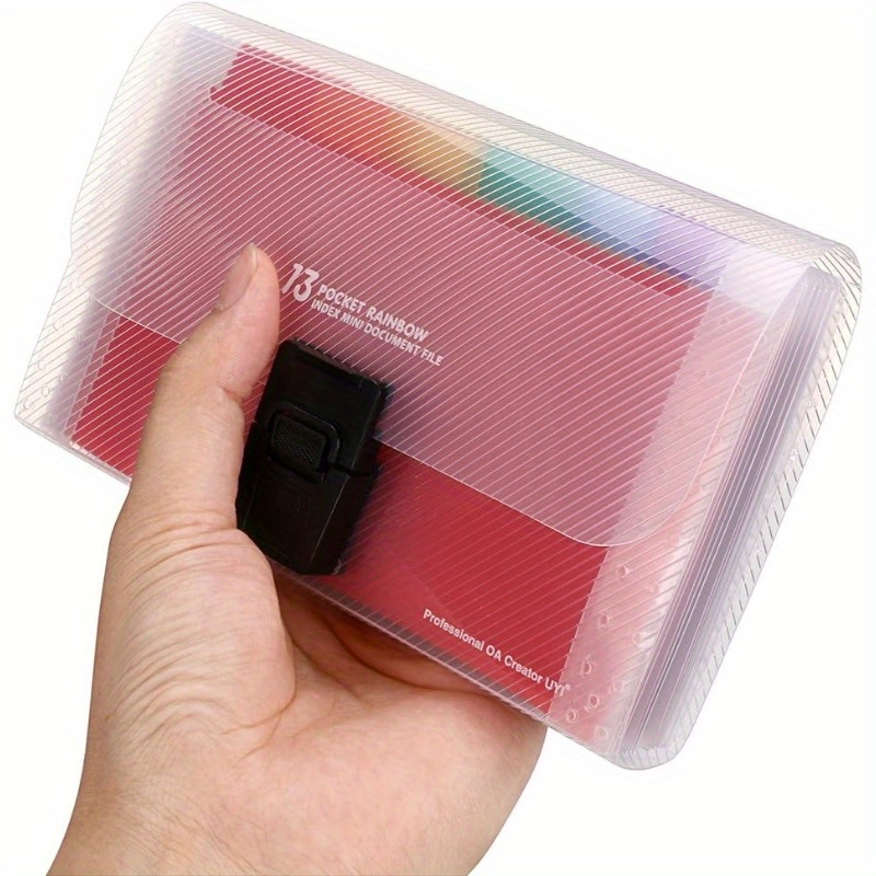 Expandable Accordion File Folder 13 Pockets - منظم الملفات الموسع مقاس A6 مكون