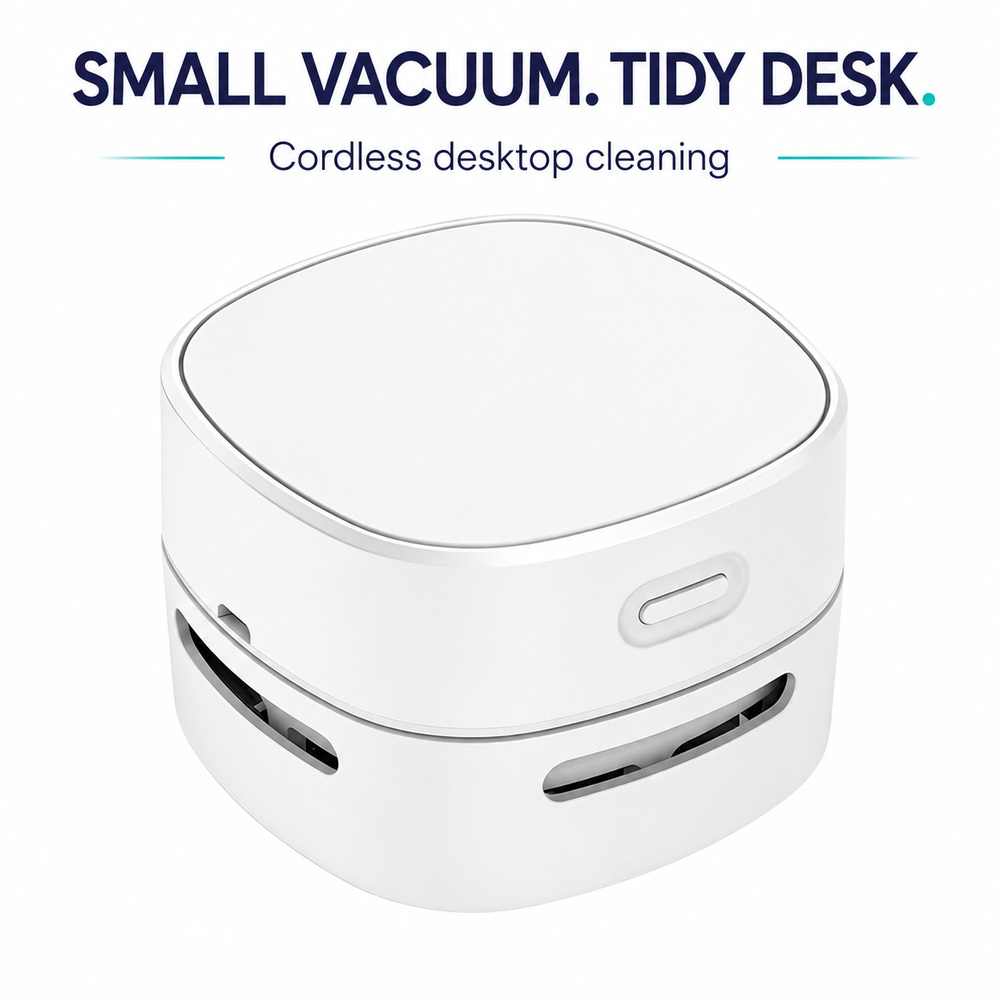Mini Desktop Vacuum Cleaner For Eraser Dust - مكنسة كهربائية صغيرة لاسلكية محمولة لتنظيف