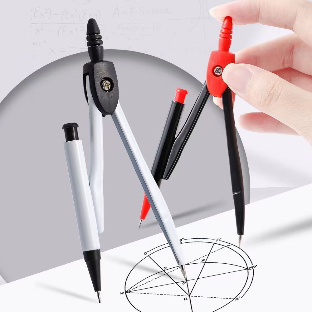 Math Geometry Set With Compass - بوصلة معدنية هندسية رياضية احترافية مع