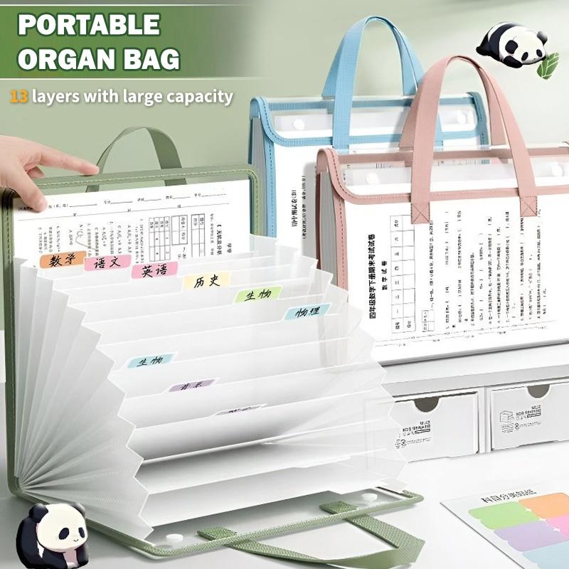 Expandable Accordion File Folder 13 Pockets - منظم ملفات محمول A4 بـ 13