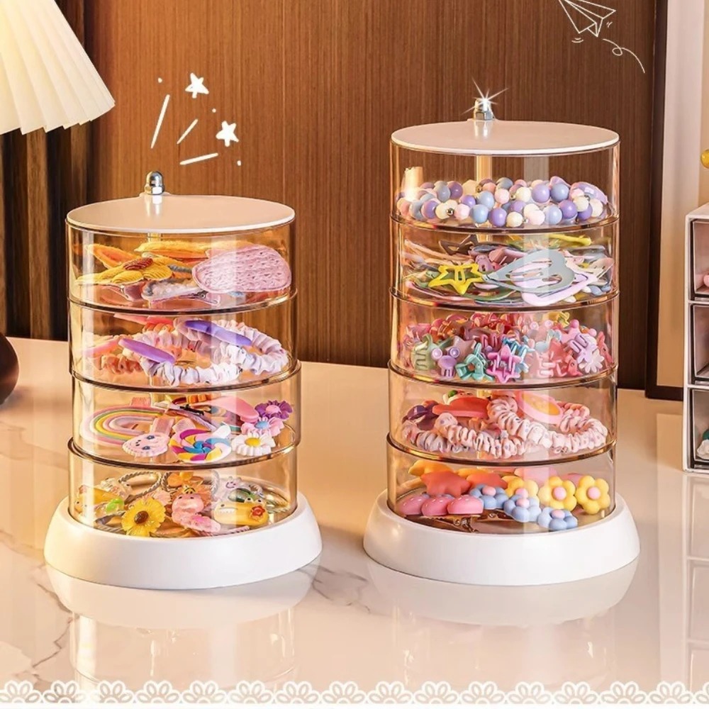 Desk Accessories - منظم إكسسوارات الشعر الدوار 360 درجة،