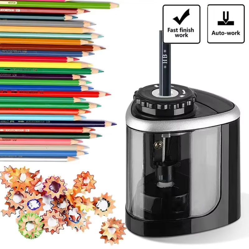 Electric Pencil Sharpener Usb - مبراة أقلام أوتوماتيكية كهربائية للمكتب، 6-8