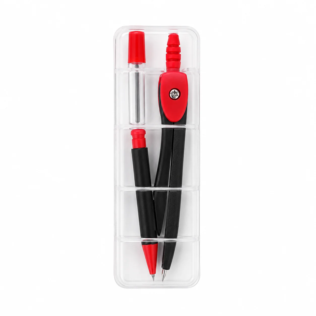 Math Geometry Set With Compass - مجموعة بوصلات من الفولاذ المقاوم للصدأ،