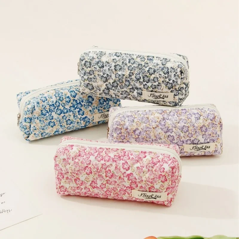 Aesthetic Large Pencil Case Pouch - حقيبة أقلام رصاص زهرية كلاسيكية للطلاب