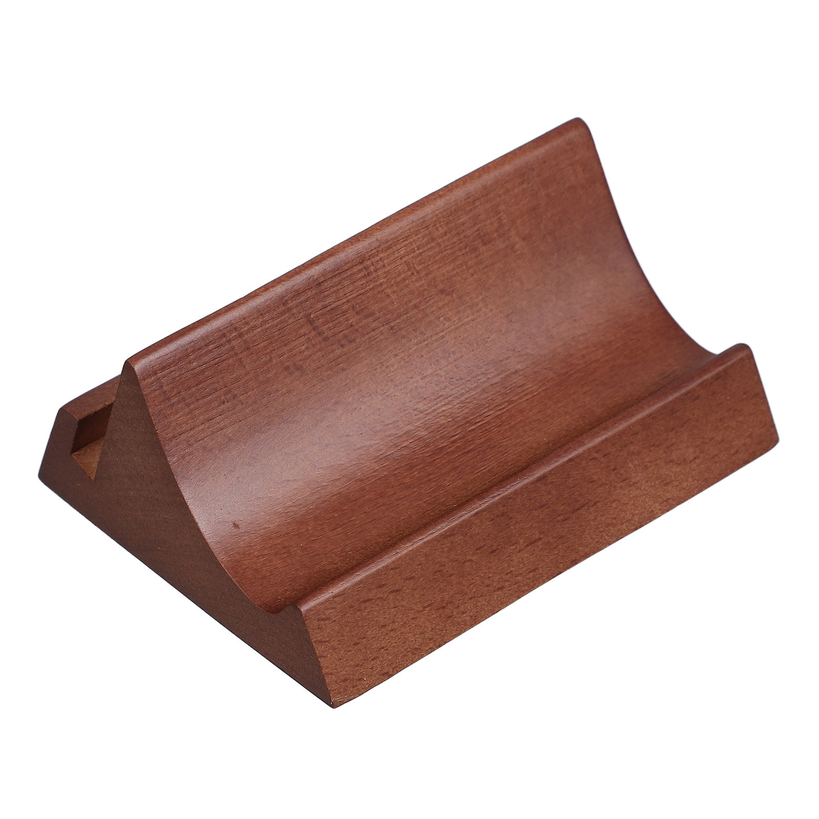 Desk Accessories - حامل خشبي مزدوج الفتحات للهاتف والتقويم،