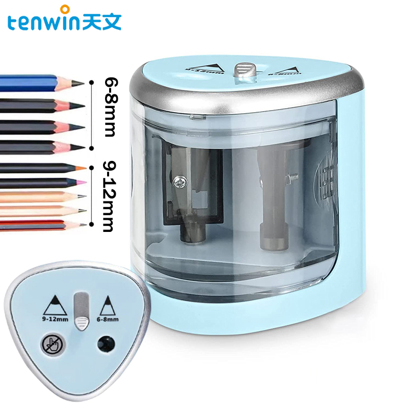 Electric Pencil Sharpener Usb - Tenwin جديد اثنين حفرة الكهربائية مبراة