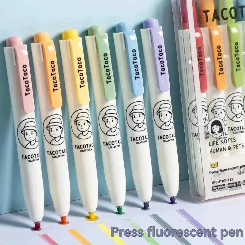 مجموعة من 6 أقلام تظليل بألوان - مراجعة Pastel Highlighter Set Double Ended وسعره