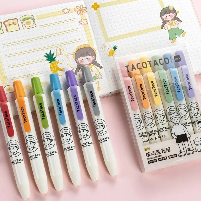 مجموعة من 6 أقلام تظليل بألوان - مراجعة Pastel Highlighter Set Double Ended وسعره