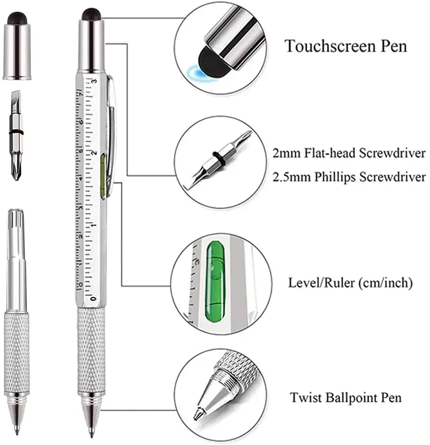 قلم متعدد الوظائف 7 في 1 مع قل - مراجعة Writing Tools وسعره