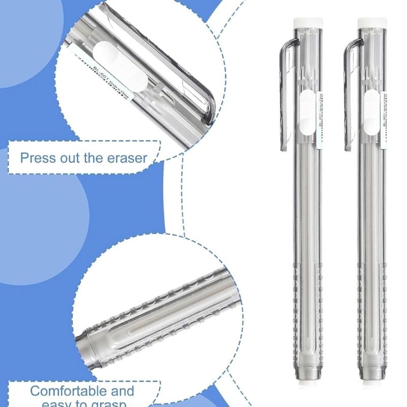 12x محايات على شكل قلم محايات  - مراجعة Retractable Eraser Pen Click وسعره