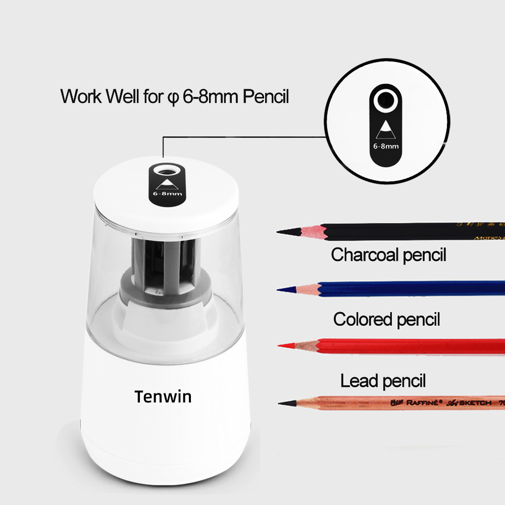 Tenwin-مبراة أقلام كهربائية أو - مراجعة Electric Pencil Sharpener Usb وسعره