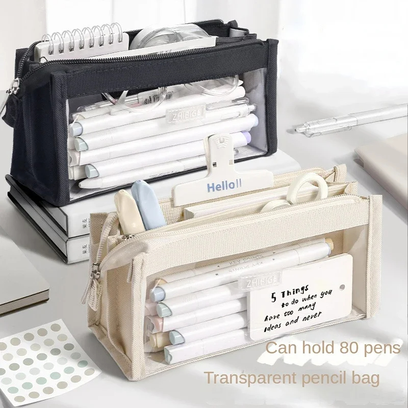 6 طبقات حقيبة أقلام رصاص ذات س - مراجعة Aesthetic Large Pencil Case Pouch وسعره