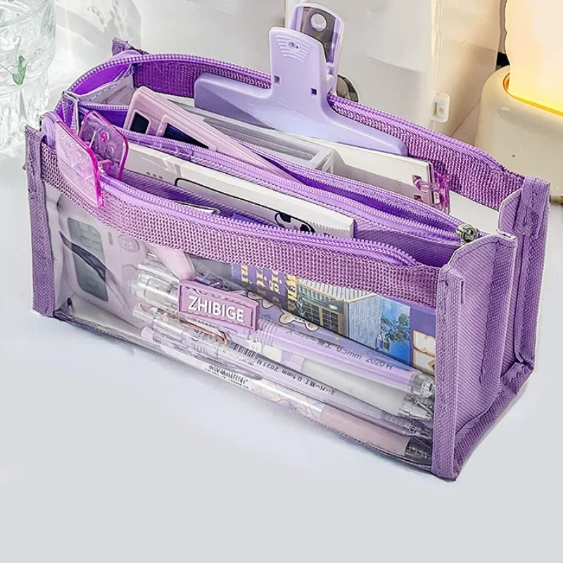6 طبقات حقيبة أقلام رصاص ذات س - مراجعة Aesthetic Large Pencil Case Pouch وسعره