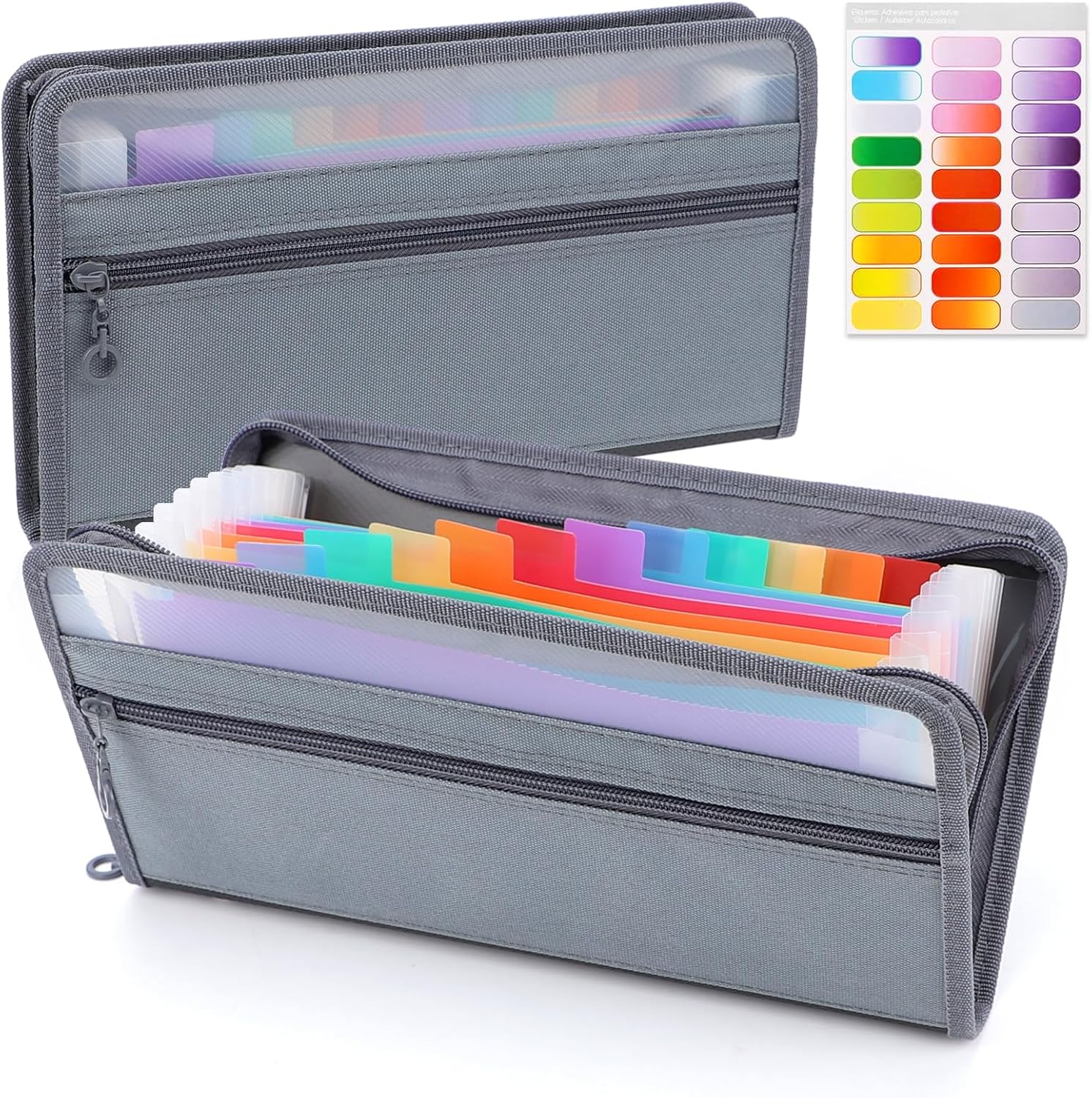 منظم ملفات أكورديون صغير A6 بس - مراجعة Expandable Accordion File Folder 13 Pockets وسعره