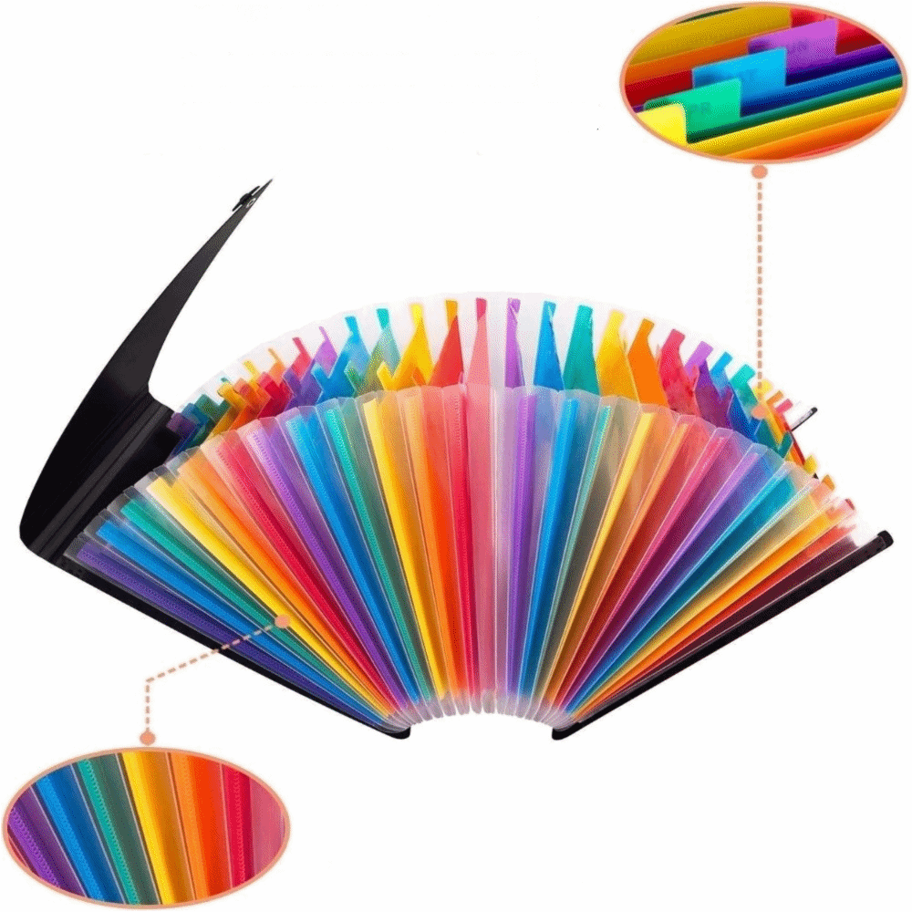 صندوق ملفات محمول قابل للتوسيع - مراجعة Expandable Accordion File Folder 13 Pockets وسعره