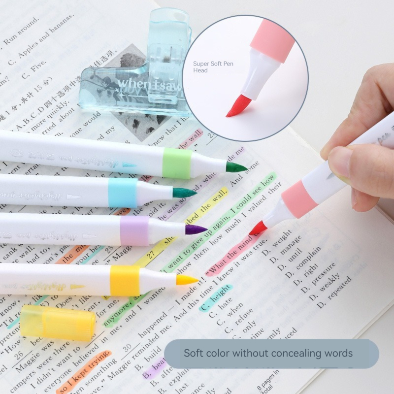 مجموعة أقلام تظليل ألوان الباس - مراجعة Pastel Highlighter Set Double Ended وسعره