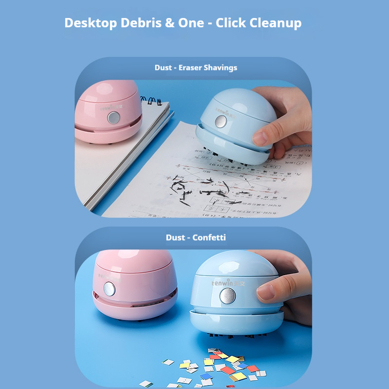 مكنسة كهربائية صغيرة محمولة من - مراجعة Mini Desktop Vacuum Cleaner For Eraser Dust وسعره