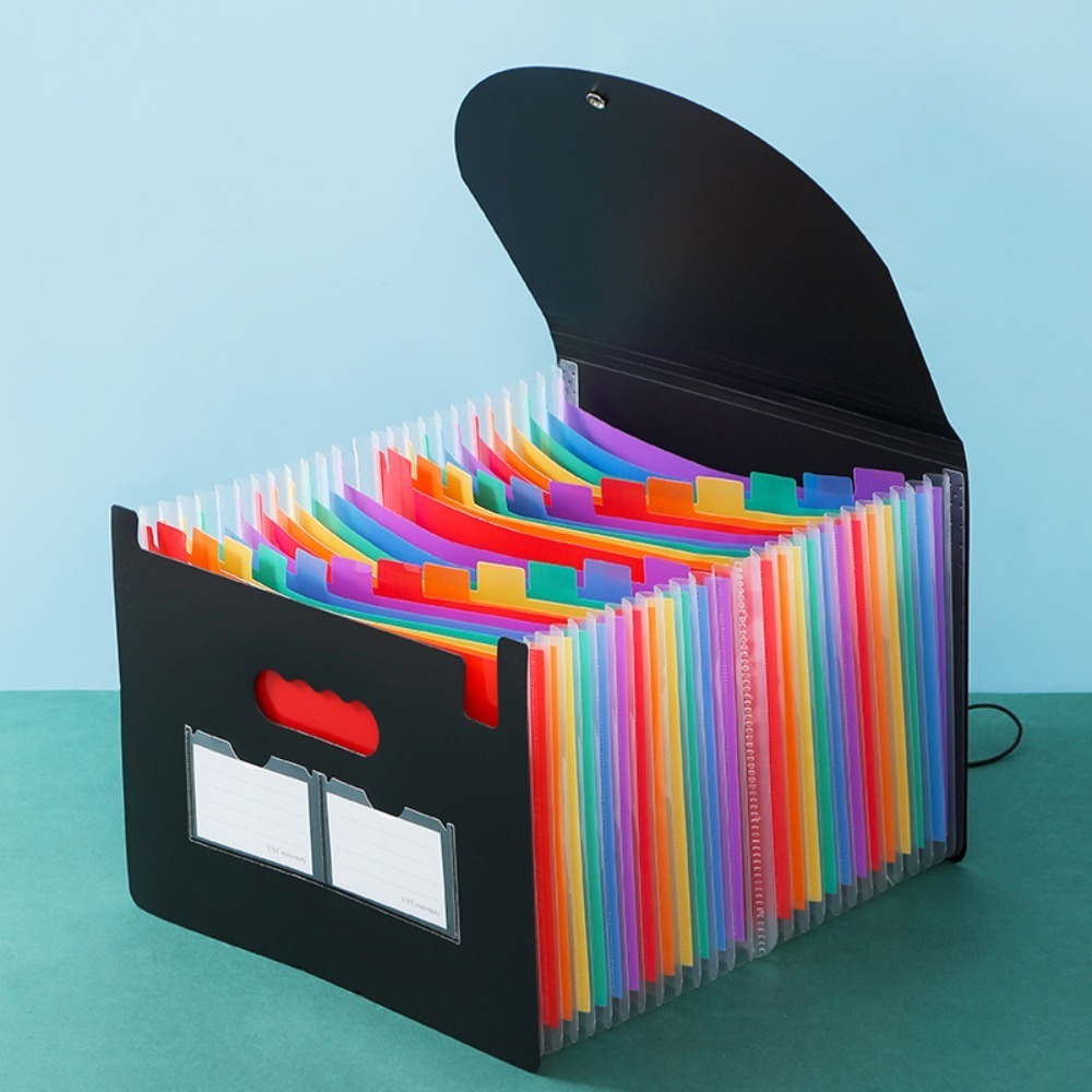 صندوق ملفات متعدد الاستخدامات  - مراجعة Expandable Accordion File Folder 13 Pockets وسعره