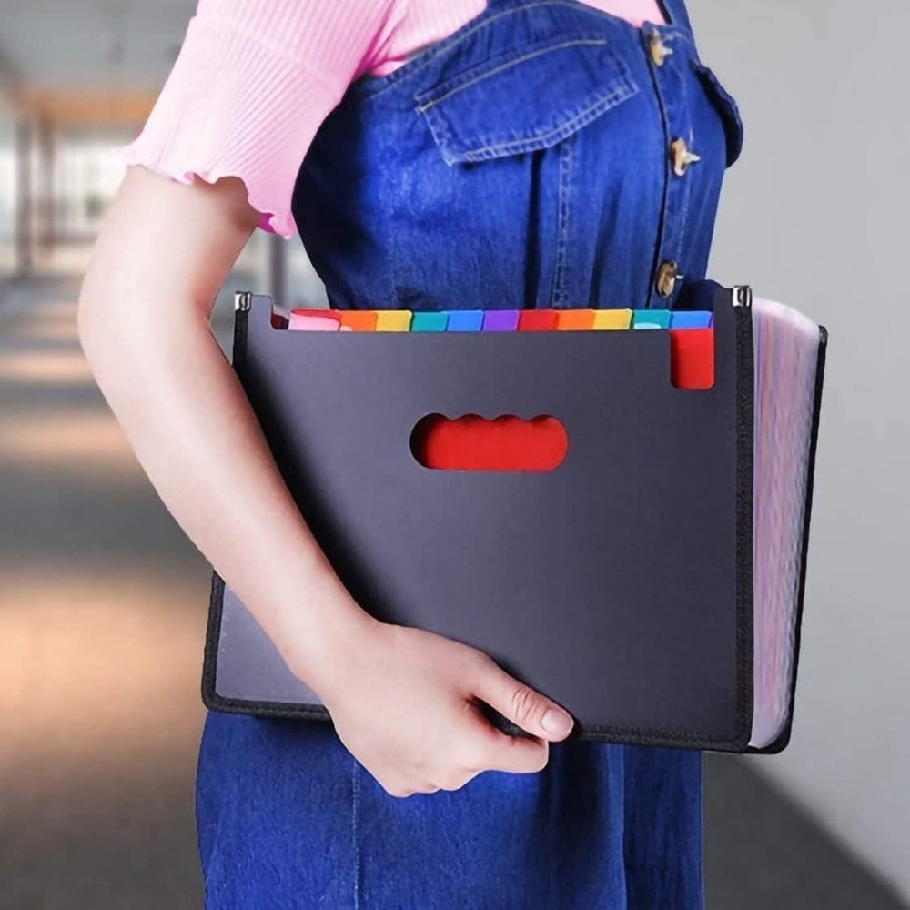 صندوق ملفات متعدد الاستخدامات  - مراجعة Expandable Accordion File Folder 13 Pockets وسعره