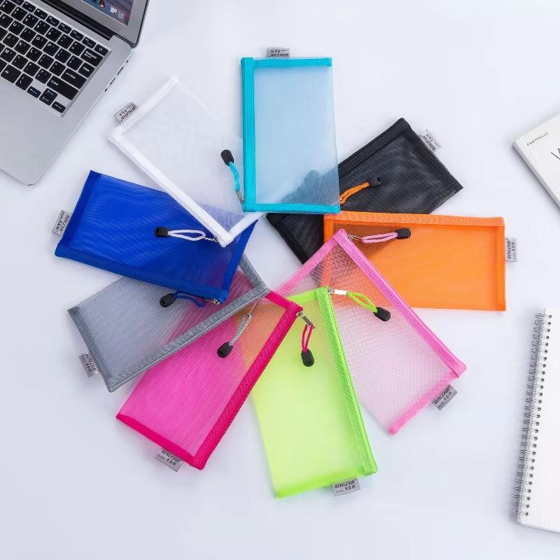 حقيبة أقلام شبكية شفافة جديدة  - مراجعة Clear Mesh Pencil Pouch For Exam وسعره