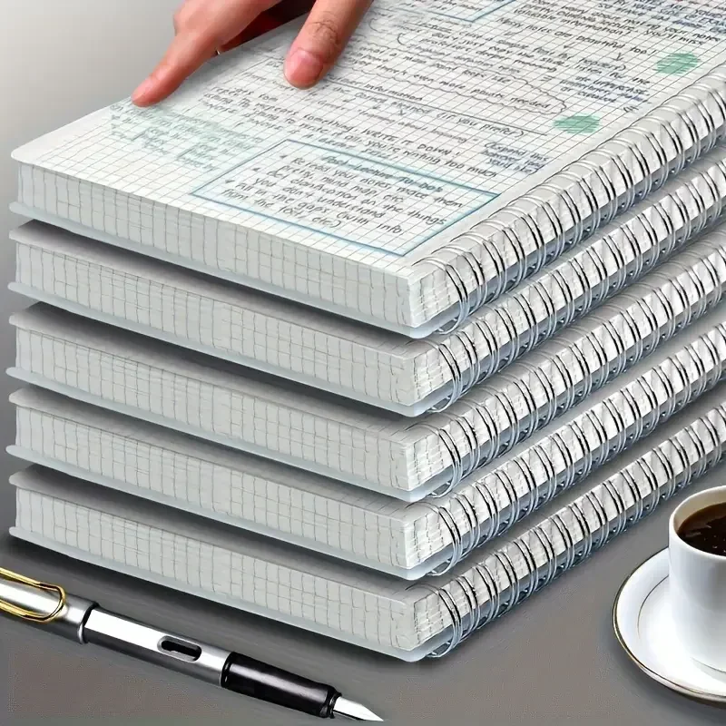 دفتر ملاحظات شبكي A5 بغلاف حلز - مراجعة Spiral Bound Grid Notebook A5 وسعره