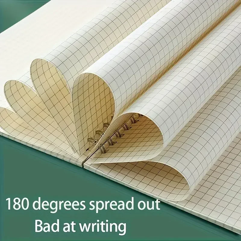 دفتر ملاحظات شبكي A5 بغلاف حلز - مراجعة Spiral Bound Grid Notebook A5 وسعره
