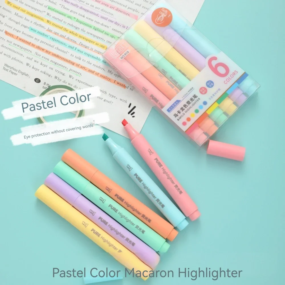 6 قطع من أقلام تحديد الباستيل  - مراجعة Pastel Highlighter Set Double Ended وسعره