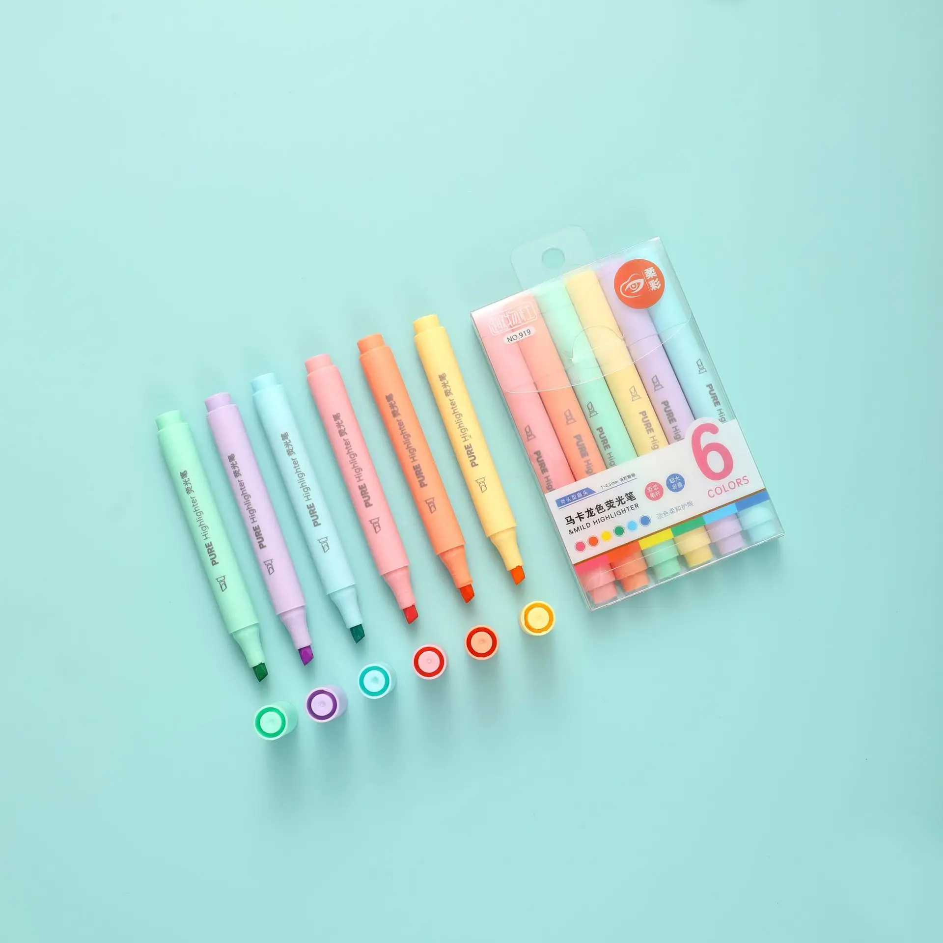 6 قطع من أقلام تحديد الباستيل  - مراجعة Pastel Highlighter Set Double Ended وسعره