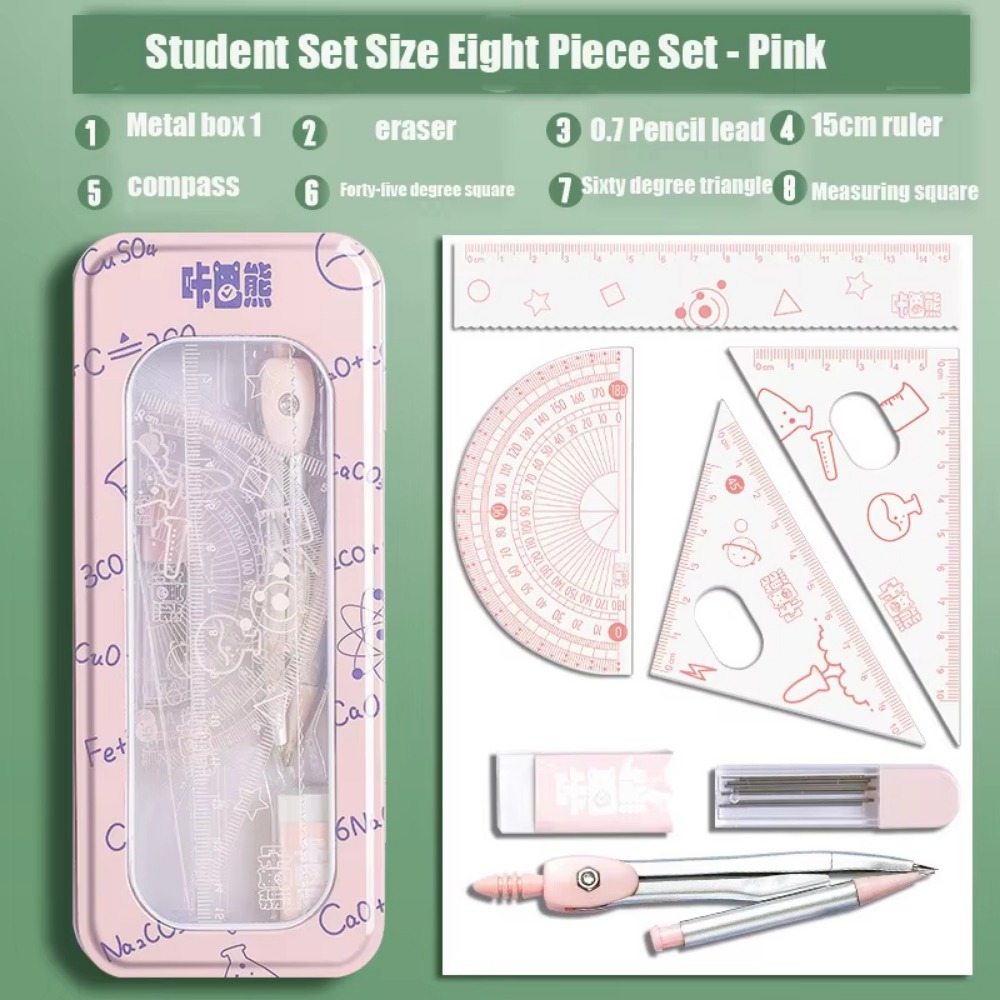 طقم أدوات هندسية متعددة الوظائ - مراجعة Math Geometry Set With Compass وسعره