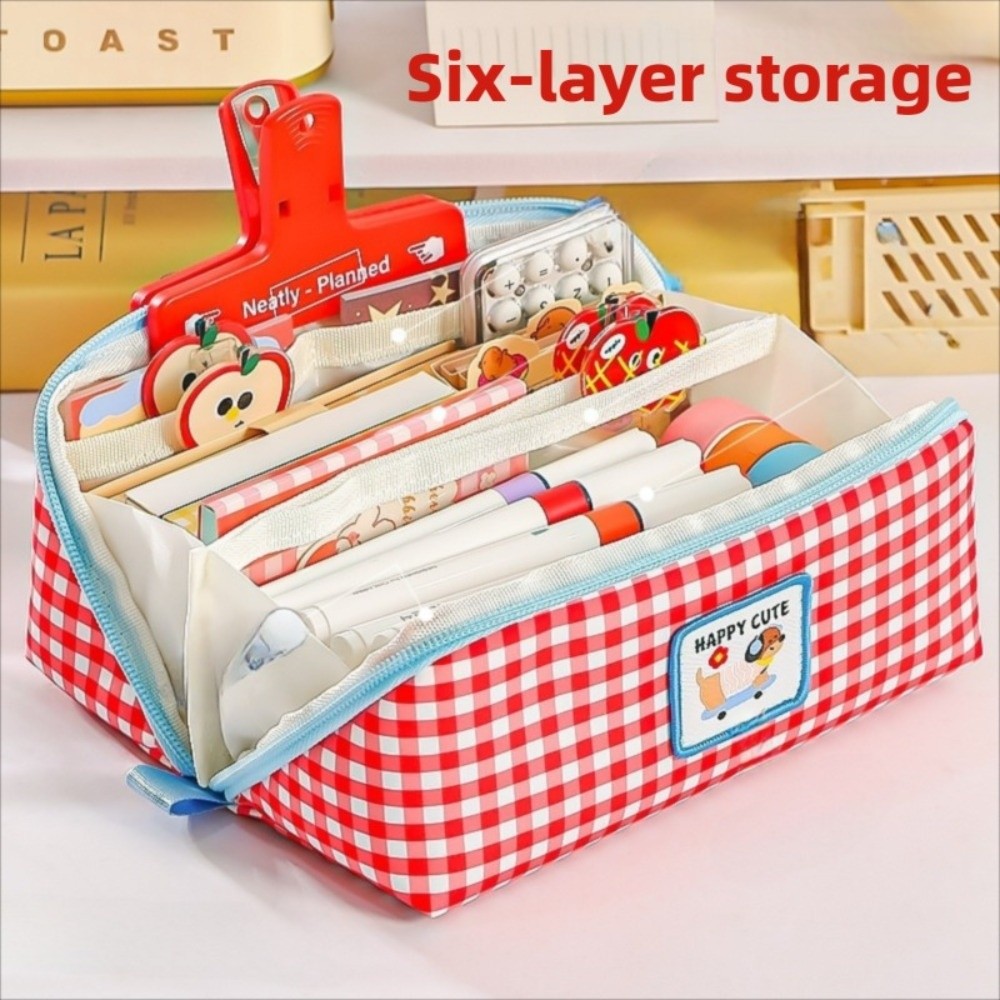 حقيبة أقلام رصاص بتصميم كوري،  - مراجعة Aesthetic Large Pencil Case Pouch وسعره