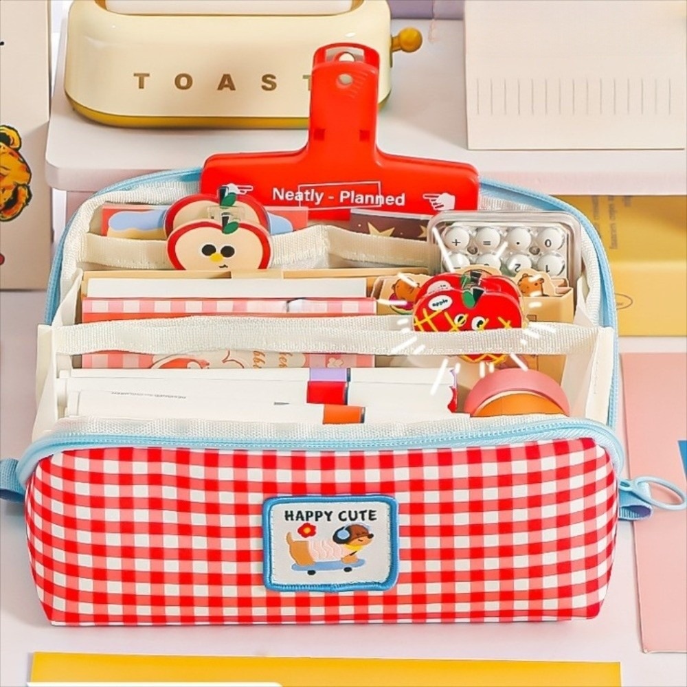 حقيبة أقلام رصاص بتصميم كوري،  - مراجعة Aesthetic Large Pencil Case Pouch وسعره