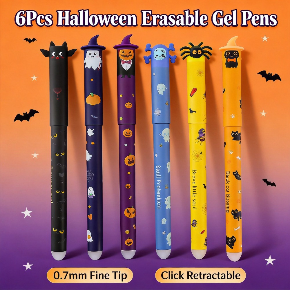 1-6 قطع من أقلام الجل القابلة  - مراجعة Retractable Eraser Pen Click وسعره