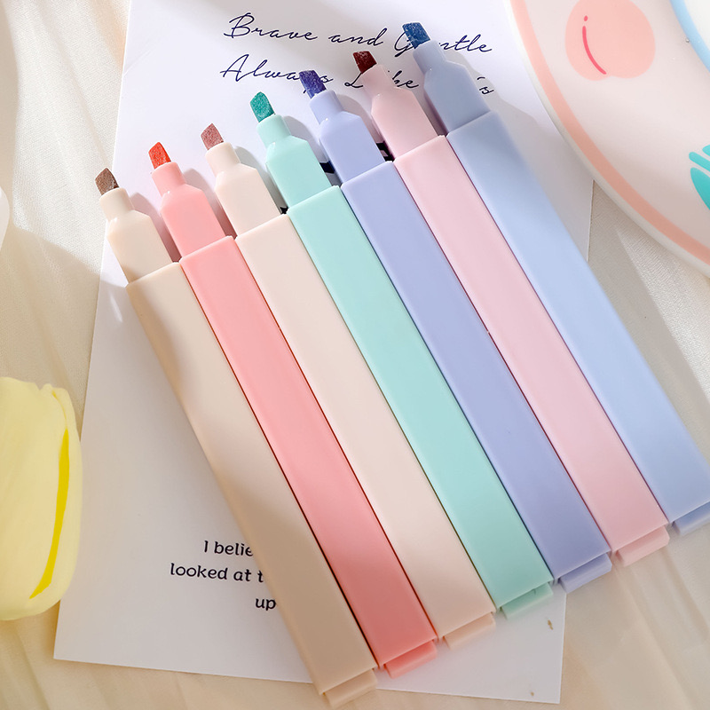 6 قطعة/المجموعة فسفورية مجموعة - مراجعة Pastel Highlighter Set Double Ended وسعره