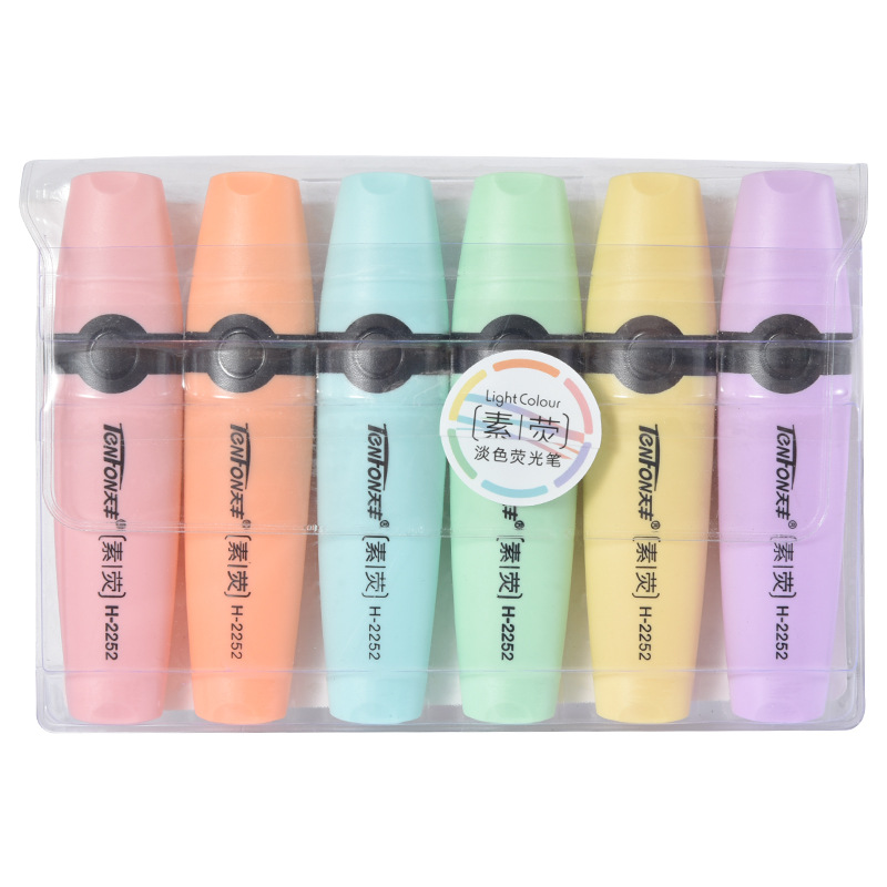 6 قطعة/المجموعة هيغليغتر ألوان - مراجعة Pastel Highlighter Set Double Ended وسعره