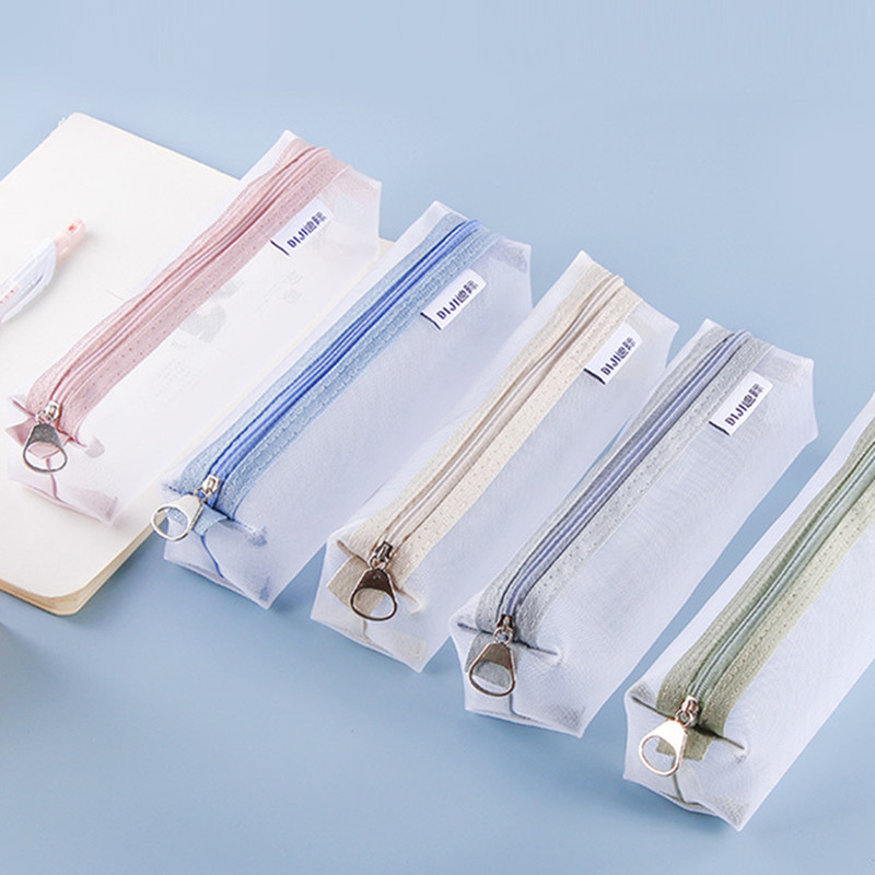 حقيبة أقلام شفافة من النايلون  - مراجعة Clear Mesh Pencil Pouch For Exam وسعره