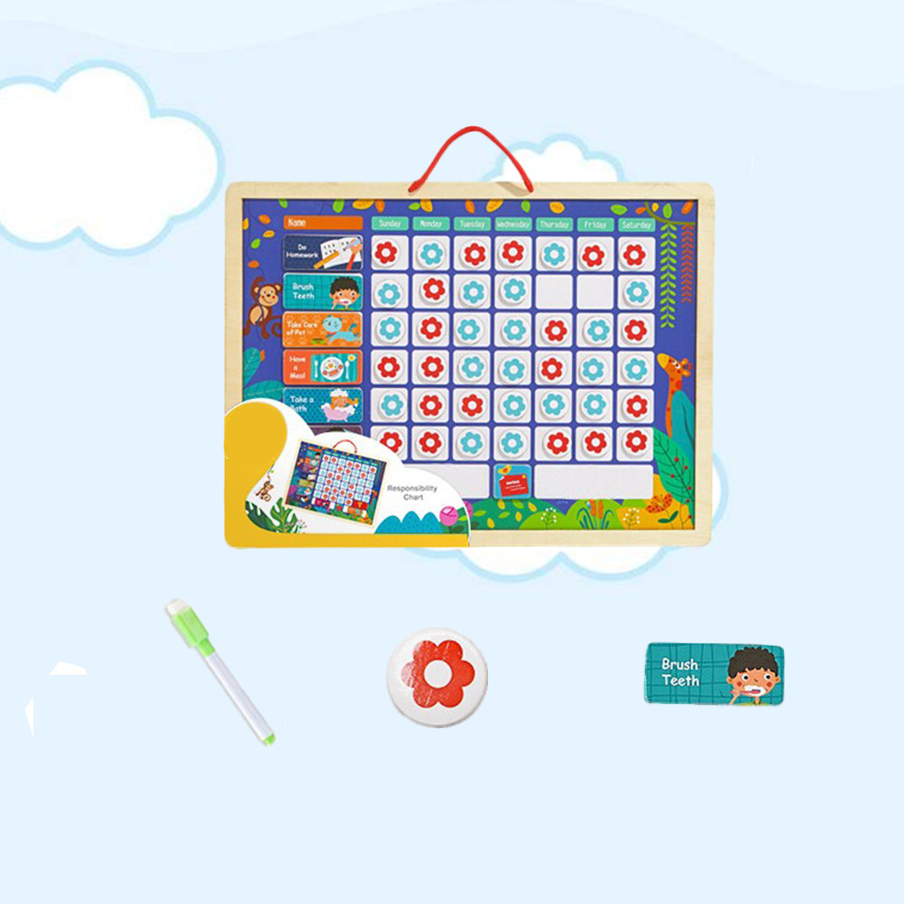 لوحة مسؤولية مغناطيسية تعليمية - مراجعة Kids Magnetic Reward Chart Board وسعره