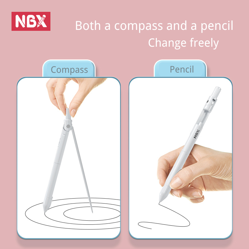 NBX البوصلة قلم رصاص مدرسة رسم - مراجعة Math Geometry Set With Compass وسعره