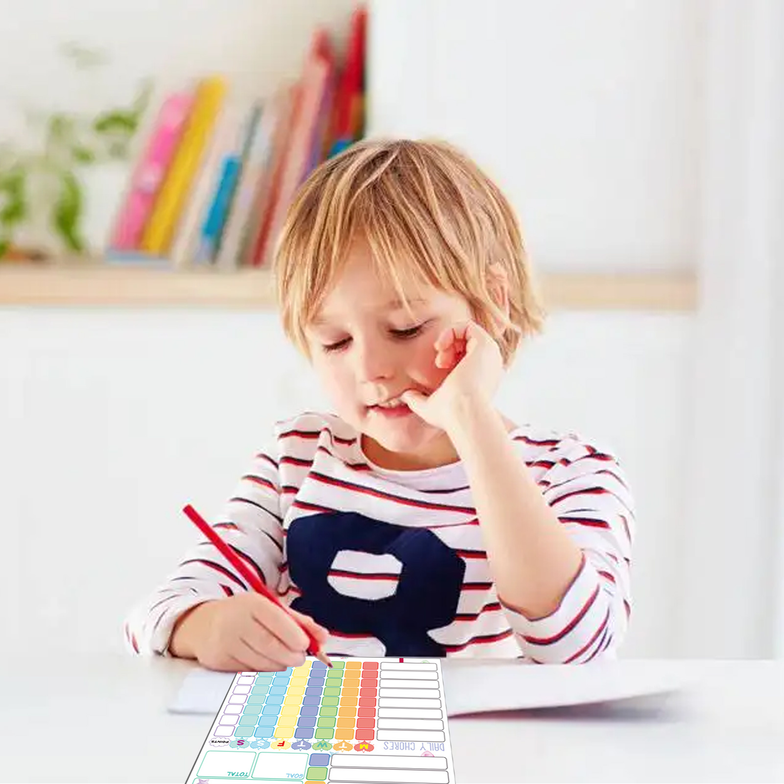 جدول زمني بصري أسبوعي للرسم ال - مراجعة Kids Magnetic Reward Chart Board وسعره
